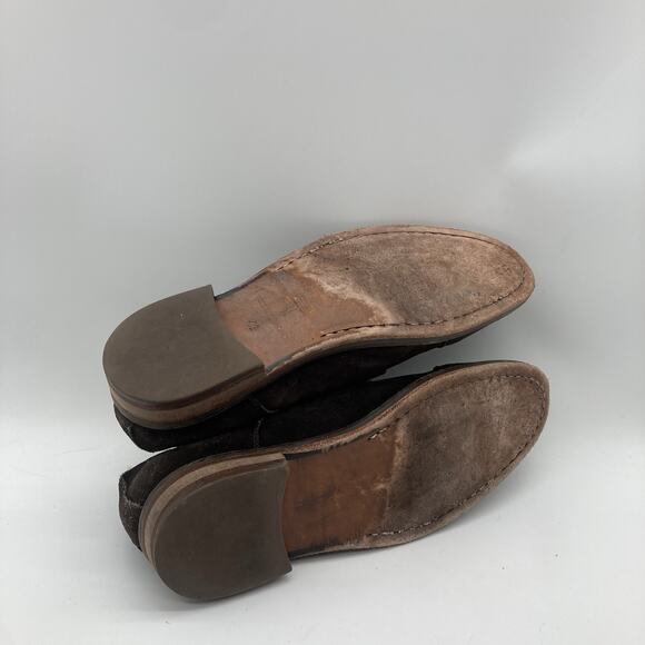 Mens Size 8.5 Beckett Simonon Suede Brown Double Monk Strap Cap Toe Shoes - Picture 8 of 12